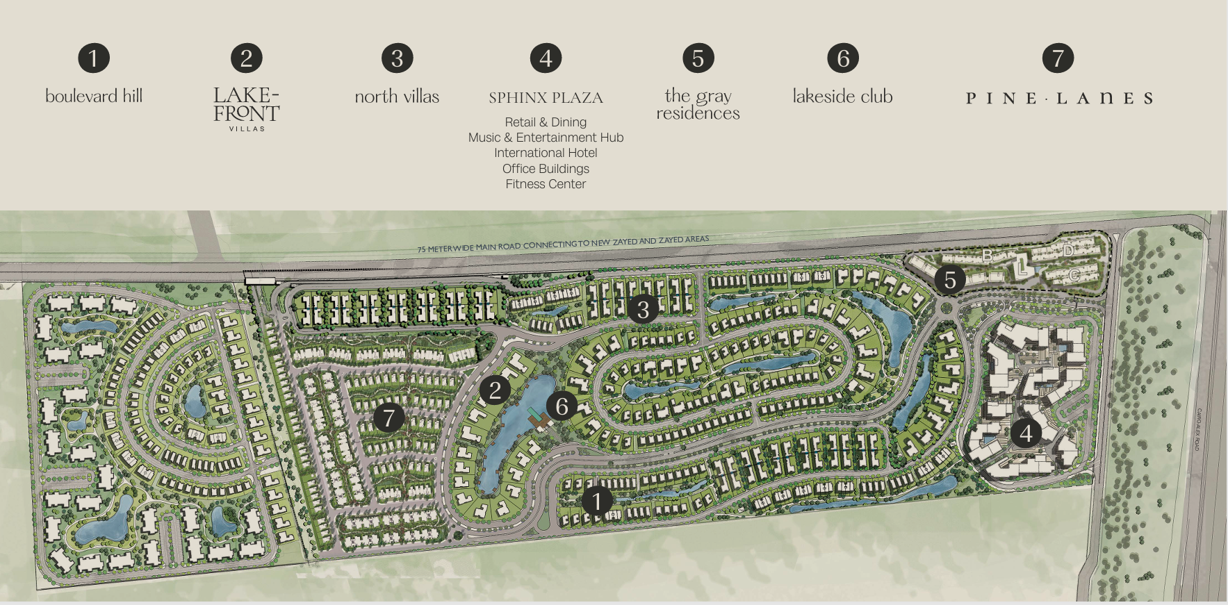 North Villas-Hills Of One الماستر بلان